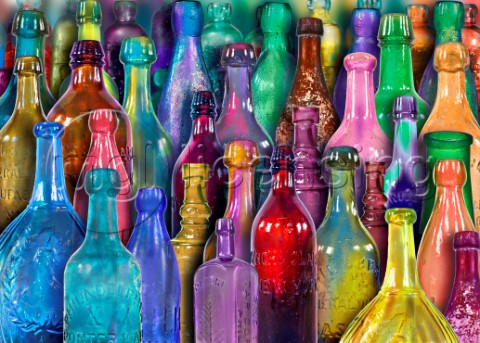 Colourful Glass Bottles