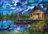 Moonlit Cabin Retreat
