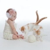 Baby with Cats 2
