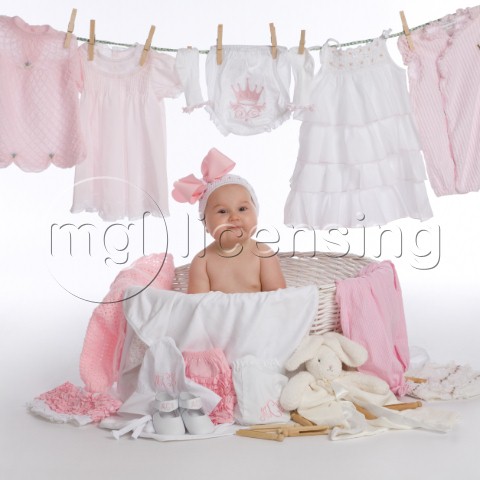 Baby in Clothes Basketjpg