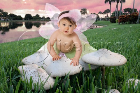 Fairy Baby and Mushroomsjpg