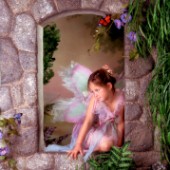 Lilac fairy castle wall