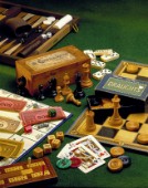 Chess, monopoly, backgammon, cards