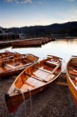 Rowing Boat on Windermere at Dusk
