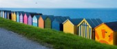 A Row of Colourful Beach Huts