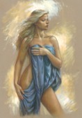 Young Woman with Blue Drape (Variant 1)