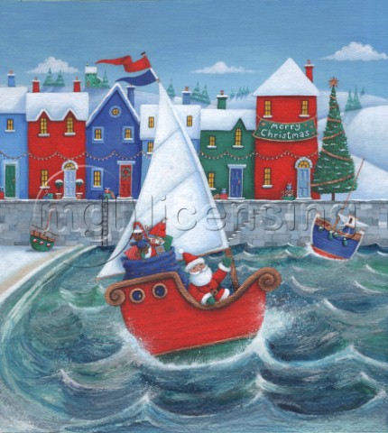 Christmas Harbour Scene