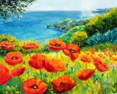 Poppies Over The Sea