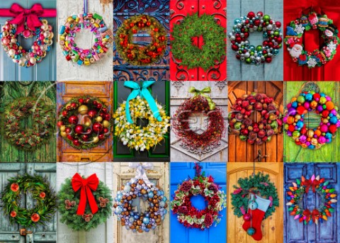 Holiday Wreathes 3x6 Variant 1
