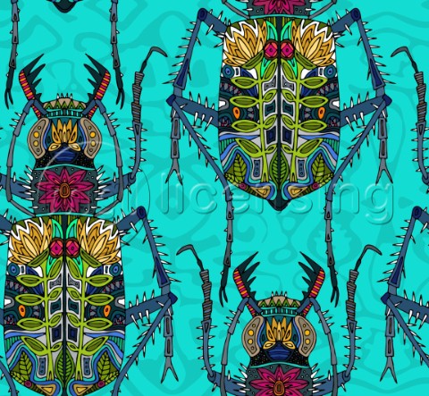 repeating pattern  nature beetles