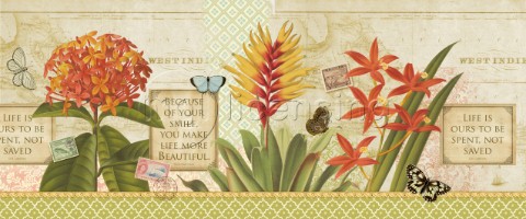 Vintage Flowers and Butterflies TH12026