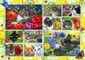 Botanical Cat Stamp Collection yellow