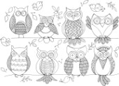 Neeti-Pattern-Owls on Wire