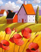 Countryside Poppies Scenery