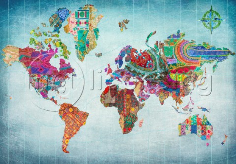World Map Quilt