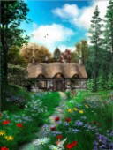 Meadow cottage path