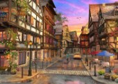 The town of Colmar at sunset.