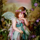 Fairy holding chin