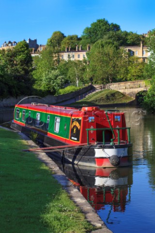 A Barge on the Kennet and Avon Canal Bath England