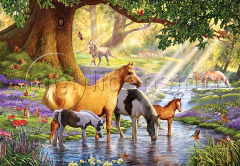 Horses by the Stream