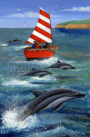 Sailing with dolphins