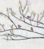 3 birds on branches