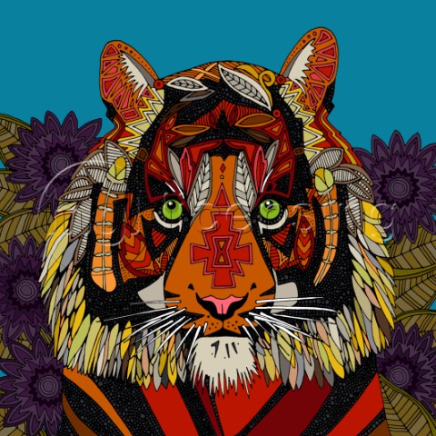 Illustrated tiger