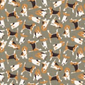 repeating pattern ~ scattered beagle on stone
