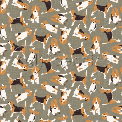 repeating pattern  scattered beagle on stone