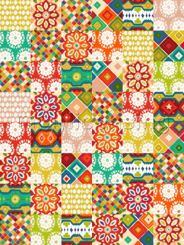 repeating pattern  patchwork squares of designs from my Southwestern inspired ABRAZO collection