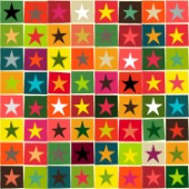 repeating pattern ~ geo stars in festive colours