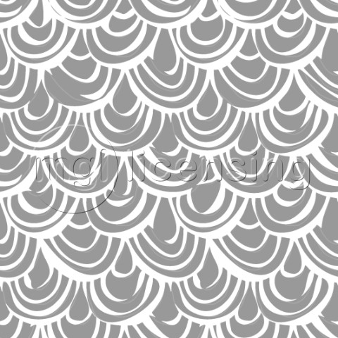repeating pattern  illustrated scallop scales in grey