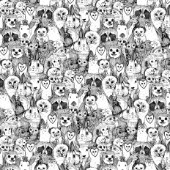 illustrated animals ~ also available as a repeating pattern