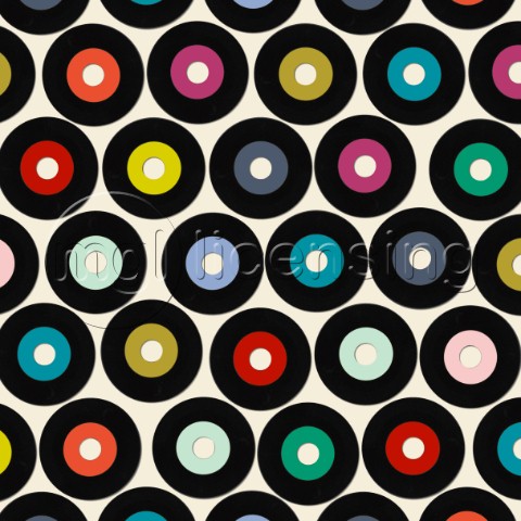 retro vinyl records  repeating pattern also available
