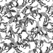 illustrated foxes ~ also available as a repeating pattern
