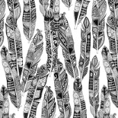 illustrated feather graphic ~ also available as a repeating pattern
