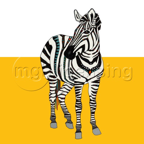 zebra love pop yellow