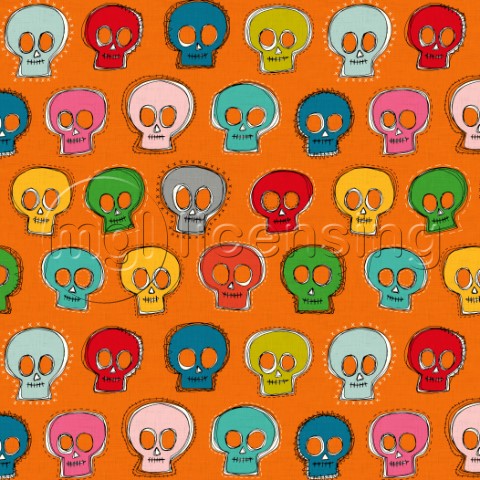 sew skully orange variant 2