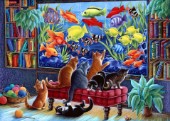 Kittens and Fish Tank