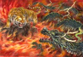 Dragon And Tiger In The Fire