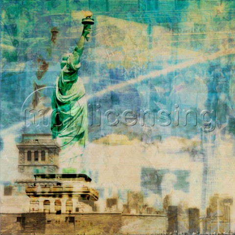 City Collage  New York 2 Liberty