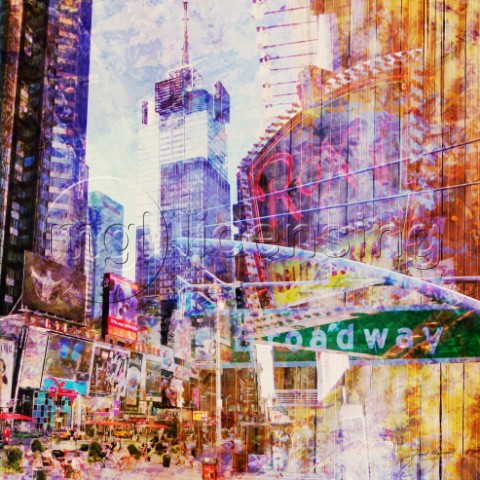 City Collage  New York Broadway